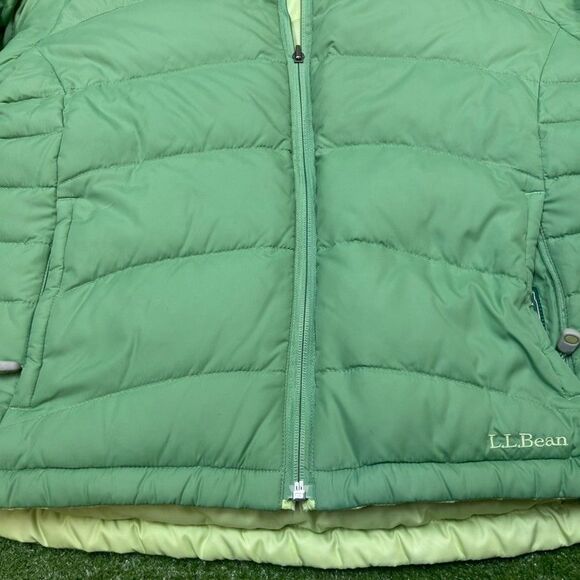 L.L. BEAN Down Jacket Womens Size XL Green Puffer Reversible Outdoors - Picture 4 of 10